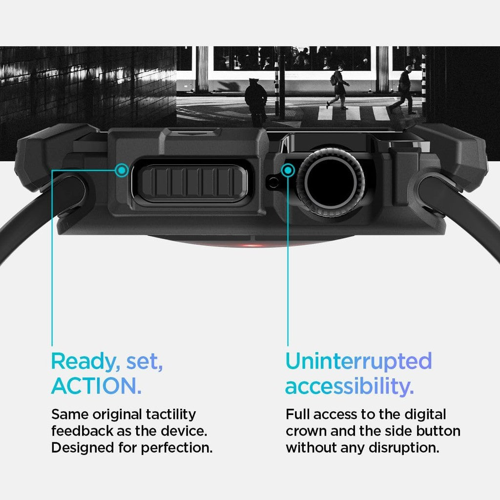 Spigen Rugged Armor Direka untuk Apple Watch Series 10 46mm / 42mm Case TPU Tahan Lama
