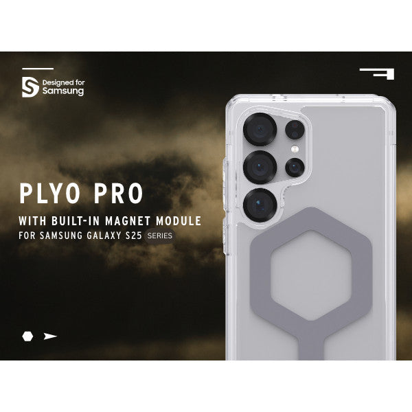 UAG Plyo Pro w/Magnet untuk Samsung Galaxy S25 / Plus / Ultra - Ais/Perak