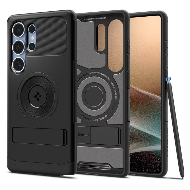 Spigen Samsung S25 Ultra / S25 Plus / S25 Slim Armor MagFit Magnetic Kickstand Phone Stand Holder Case