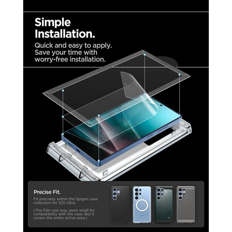 Spigen Samsung Galaxy S25 Ultra / S25+ / S25 Screen Protector EliteShield EZ Fit HD (1 Pack)