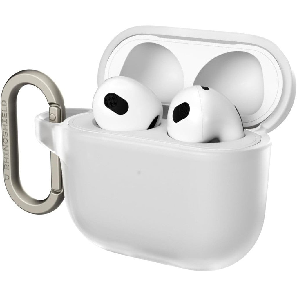 Sarung RhinoShield dengan Carabiner Serasi dengan AirPods 4 | Perlindungan Penurunan Gred Tentera