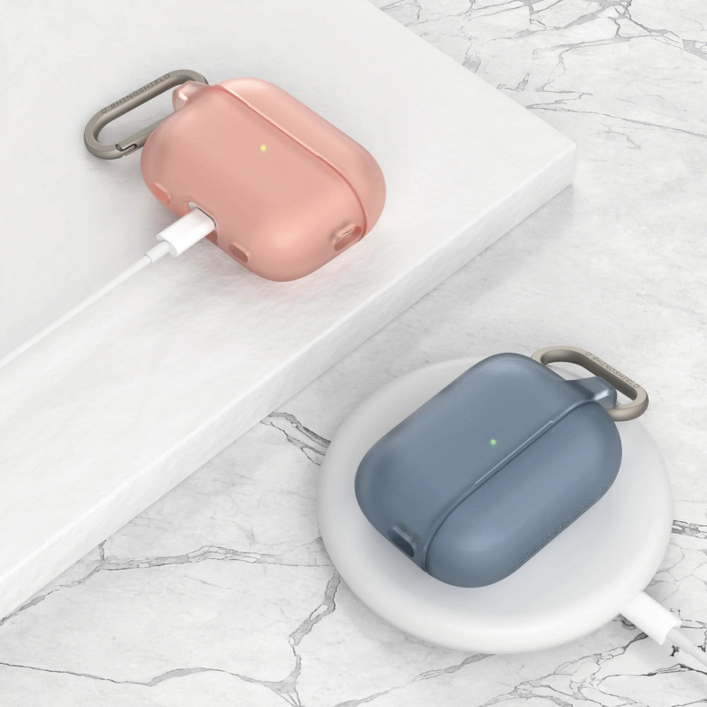 Sarung RhinoShield dengan Carabiner Serasi dengan AirPods 4 | Perlindungan Penurunan Gred Tentera