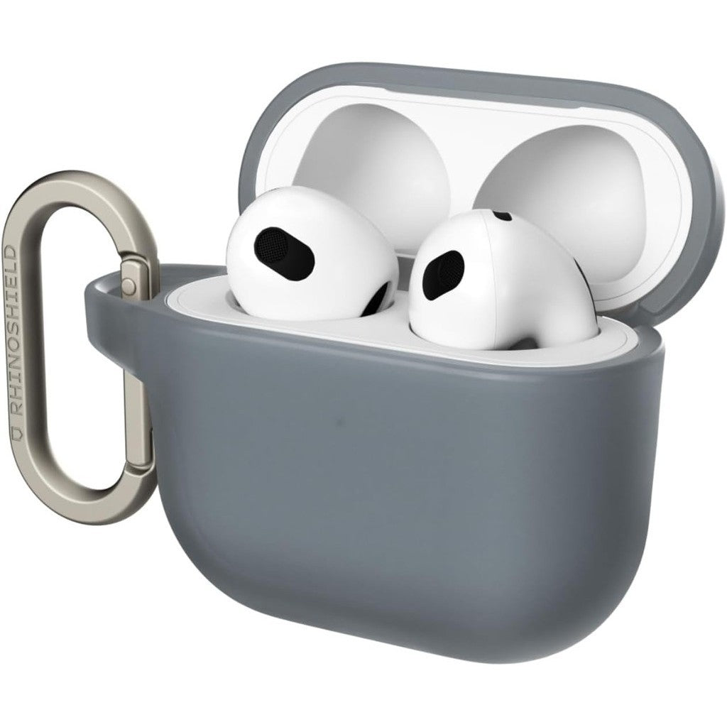 Sarung RhinoShield dengan Carabiner Serasi dengan AirPods 4 | Perlindungan Penurunan Gred Tentera