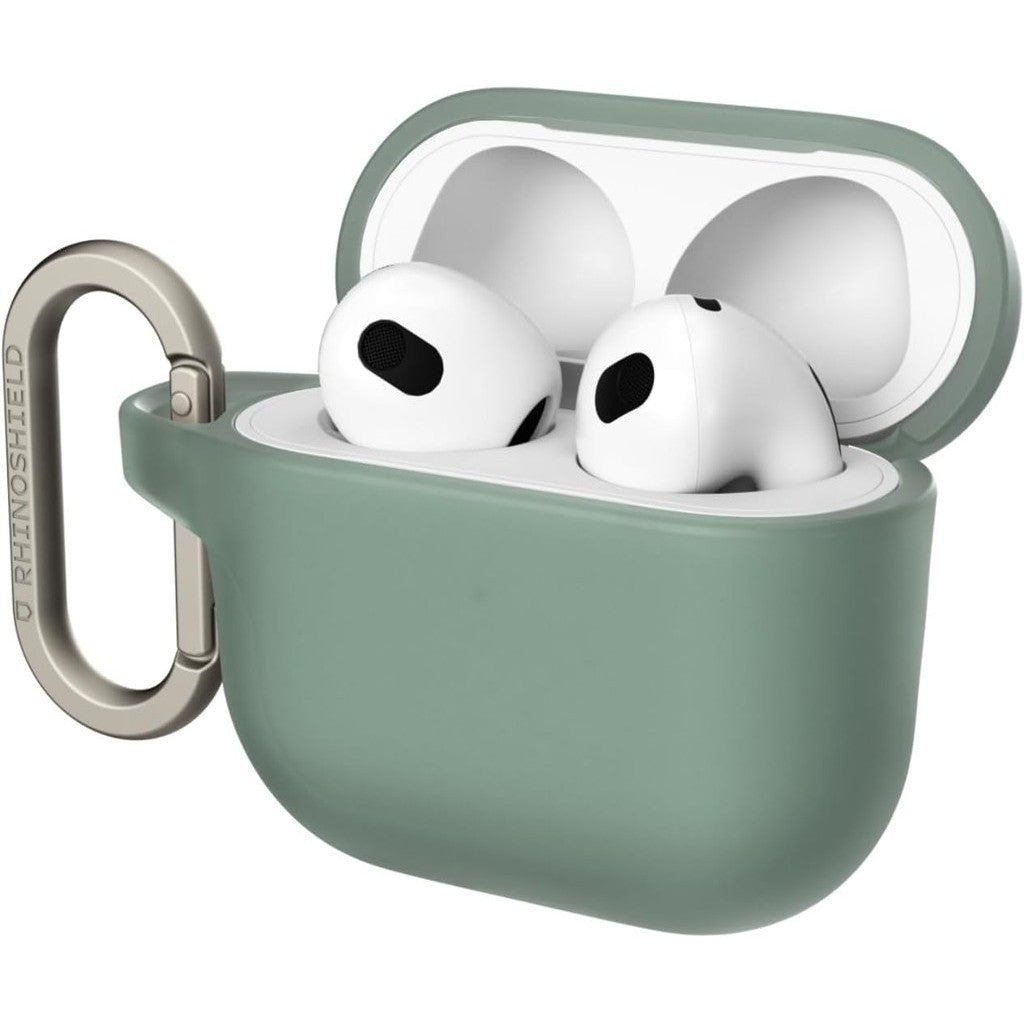 Sarung RhinoShield dengan Carabiner Serasi dengan AirPods 4 | Perlindungan Penurunan Gred Tentera