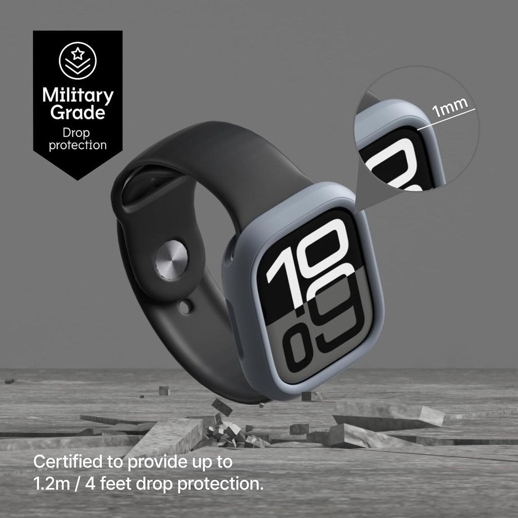 RHINOSHIELD CrashGuard Bumper Case Compatible with Apple Watch Series 10 46mm / 42mm Slim Protective Cover