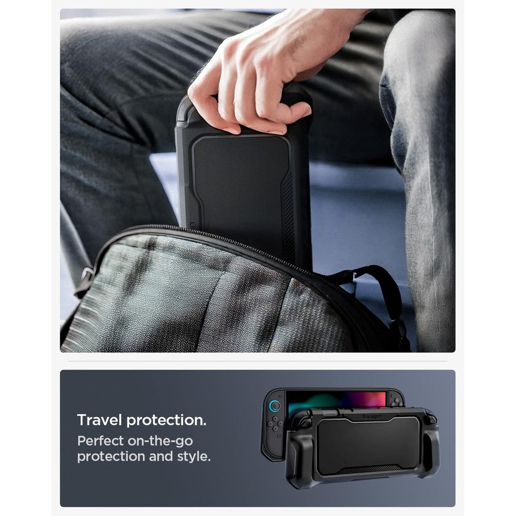 Spigen Rugged Armor Nintendo Switch 2 Sarung (2025) Genggaman dan Tali Ergonomik (Tidak Serasi dengan Dok Suis)