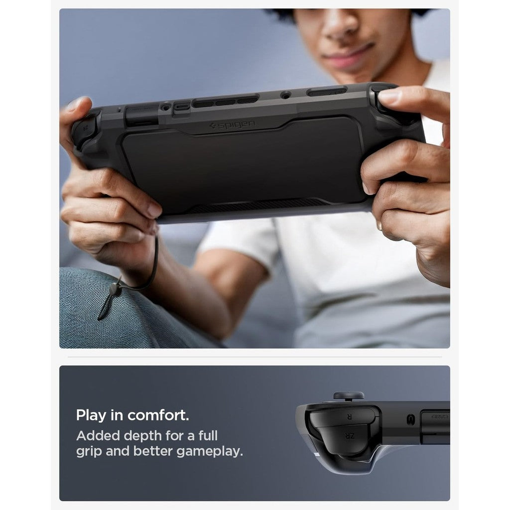 Spigen Rugged Armor Nintendo Switch 2 Sarung (2025) Genggaman dan Tali Ergonomik (Tidak Serasi dengan Dok Suis)