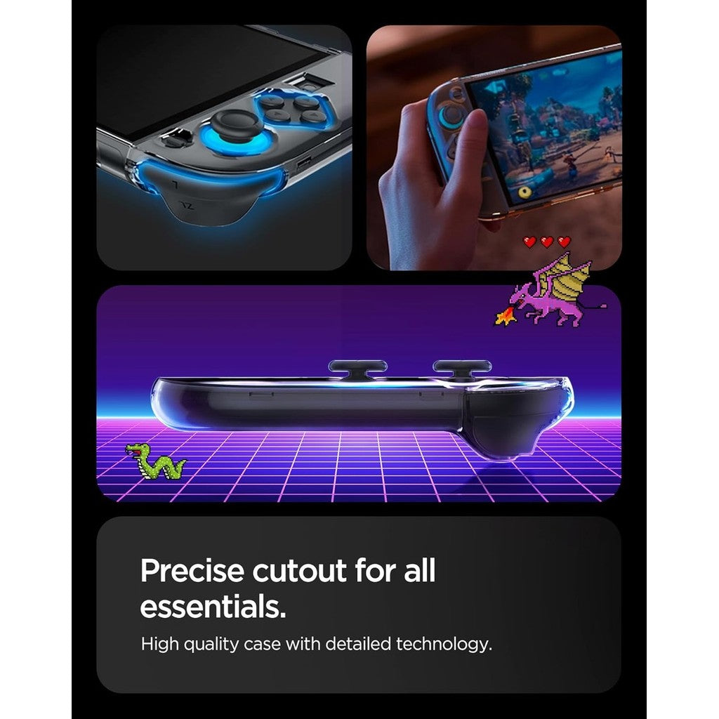 Spigen Air Fit Direka untuk Sarung Nintendo Switch 2 (2025) Reka Bentuk Slim Sarung Pengawal Boleh Dock Jelas Jelas Jelas