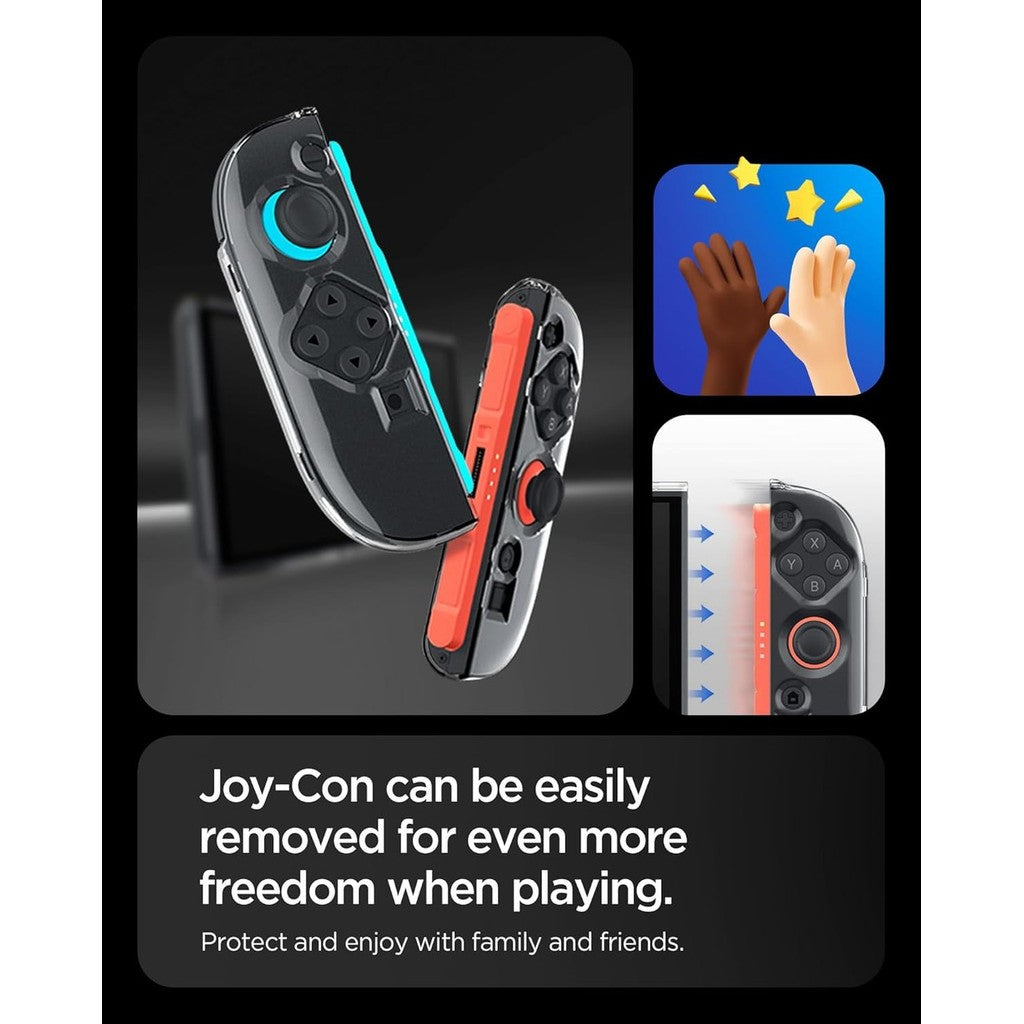 Spigen Air Fit Direka untuk Sarung Nintendo Switch 2 (2025) Reka Bentuk Slim Sarung Pengawal Boleh Dock Jelas Jelas Jelas