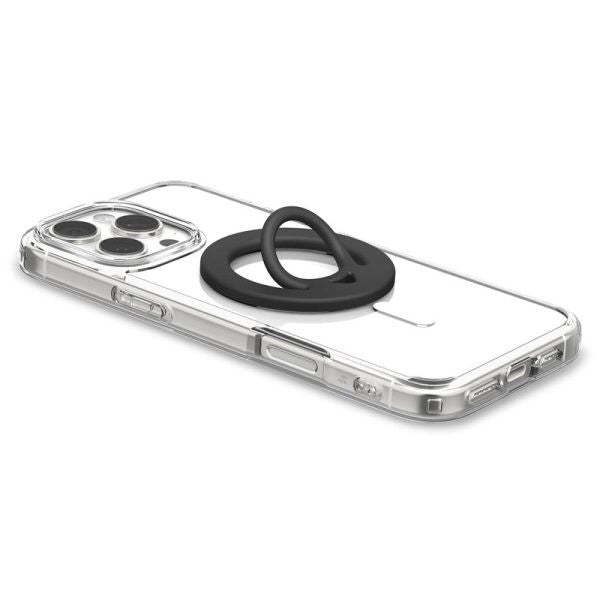 Cincin Telefon Pintar Serasi Magnetik Spigen Dual Pop, Serasi dengan Siri iPhone 16/15/14/13/12 (Hitam)