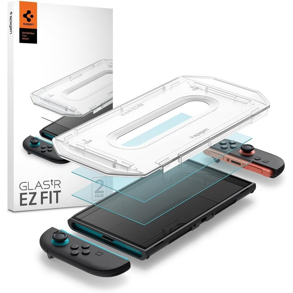 Spigen Glas.tR EZ FIT Pelindung Skrin Kaca Terbaja Nintendo Switch 2 (2025) - 2 Pek