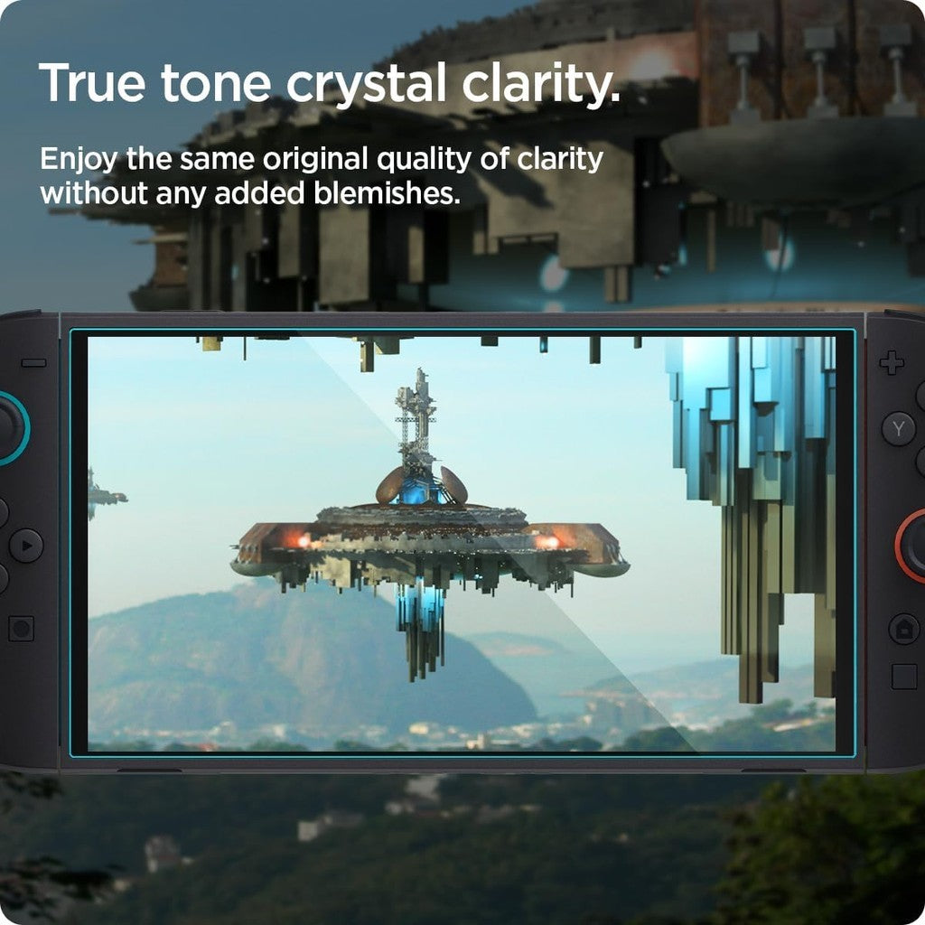 Spigen Glas.tR EZ FIT Pelindung Skrin Kaca Terbaja Nintendo Switch 2 (2025) - 2 Pek