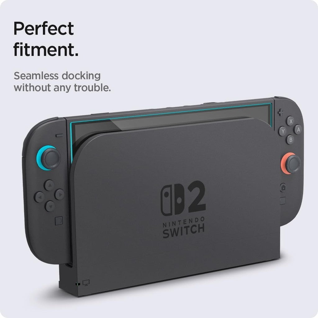 Spigen Glas.tR EZ FIT Pelindung Skrin Kaca Terbaja Nintendo Switch 2 (2025) - 2 Pek