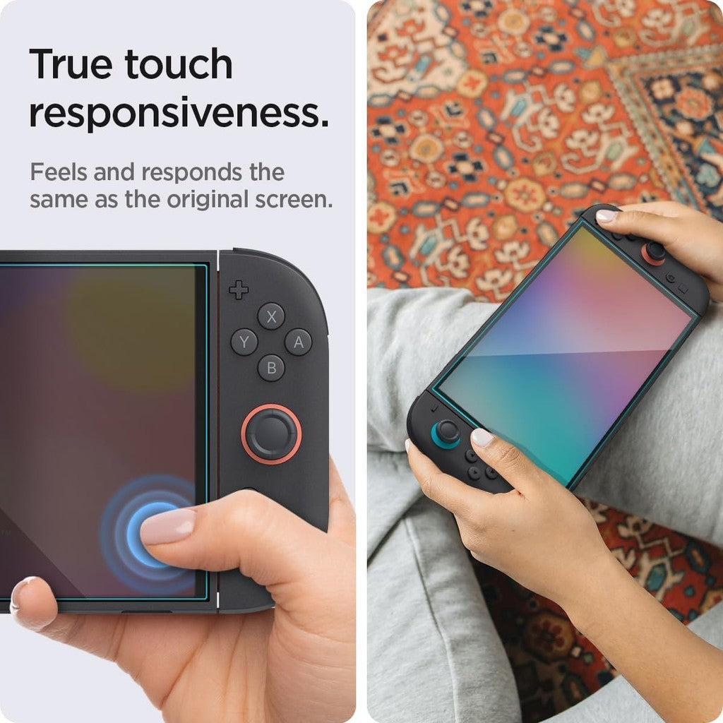 Spigen Glas.tR EZ FIT Pelindung Skrin Kaca Terbaja Nintendo Switch 2 (2025) - 2 Pek