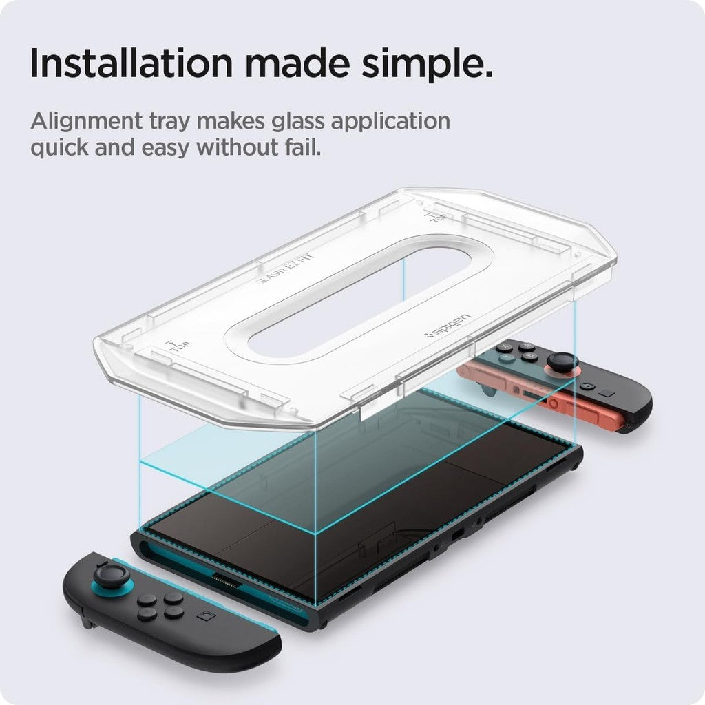 Spigen Glas.tR EZ FIT Pelindung Skrin Kaca Terbaja Nintendo Switch 2 (2025) - 2 Pek