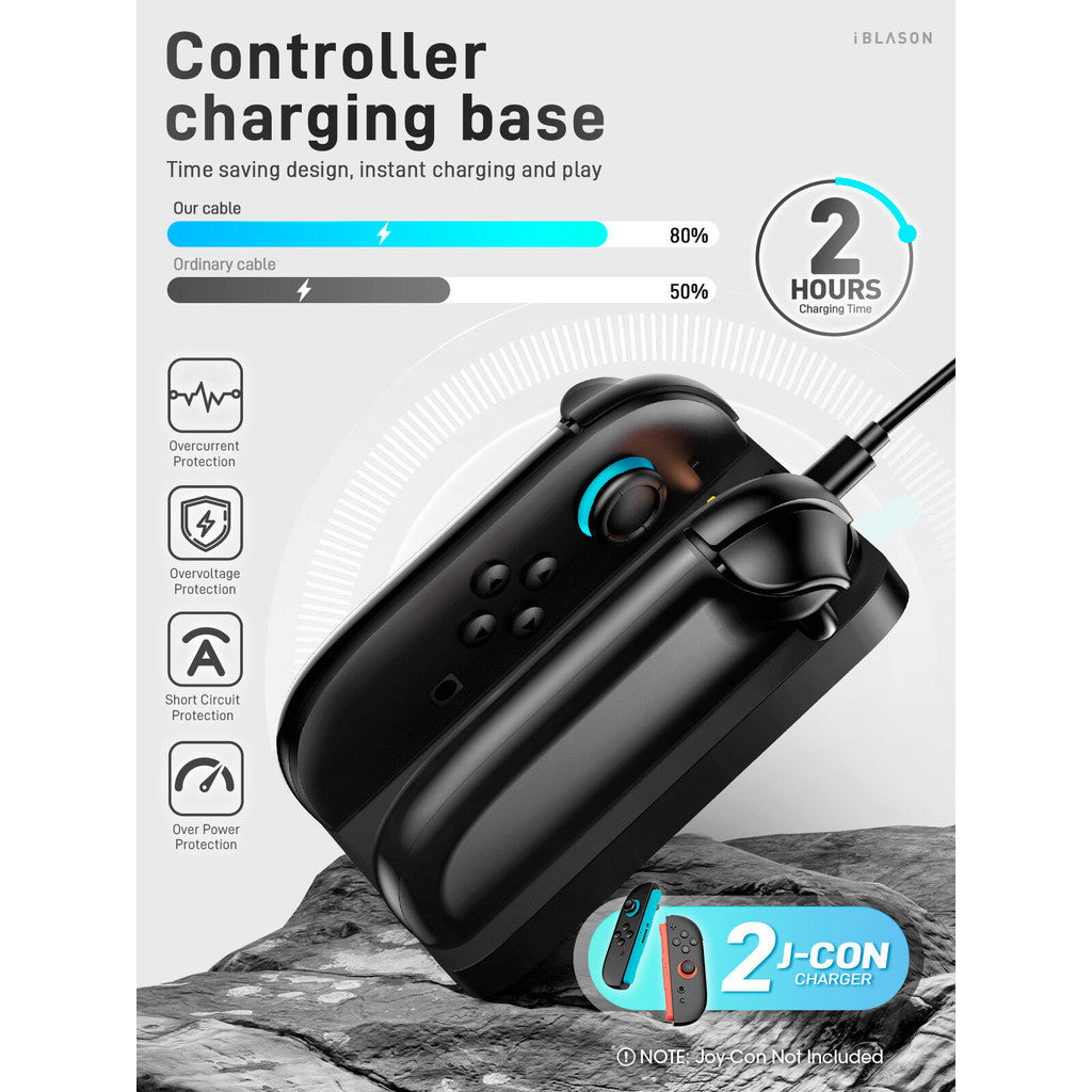 i-Blason Charging Dock Compatible with Nintendo Switch 2 for JoyCon Controller Portable Charger Station LED Indication