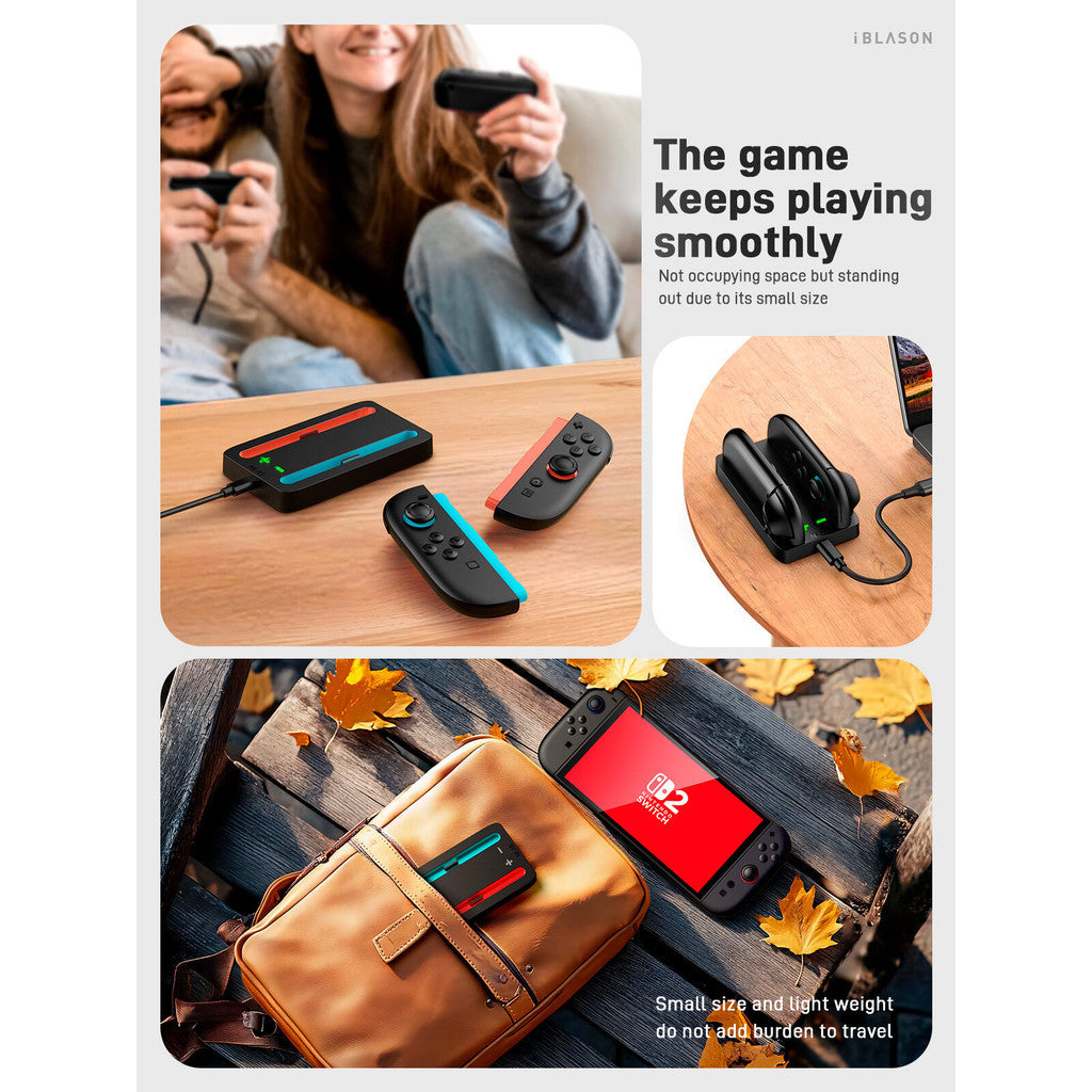 i-Blason Charging Dock Compatible with Nintendo Switch 2 for JoyCon Controller Portable Charger Station LED Indication