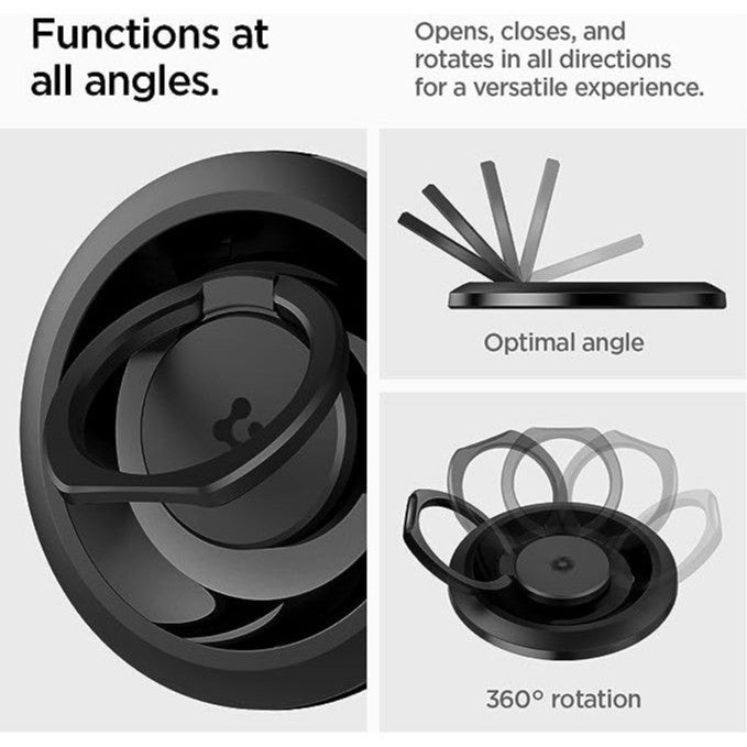 Spigen O-M.Ring (M.Fit) Magnetic Phone Holder Grip - Black