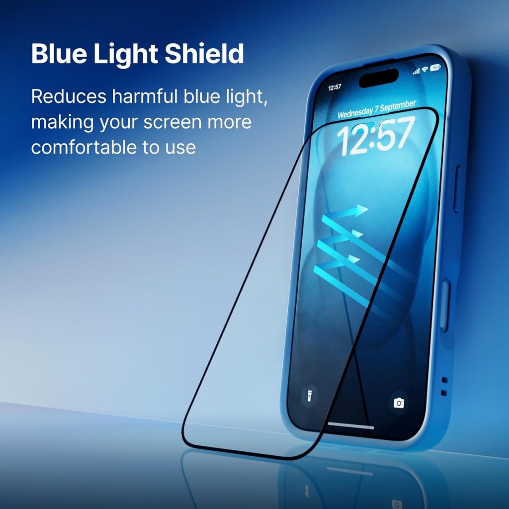 Rhinoshield 3D Impact Screen Protector PRO - iPhone 17 Pro / 16 Pro - Privacy & Anti Blue Light