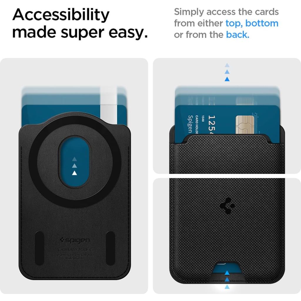 Spigen Urban Fit Wallet 3 Cards (Mag Fit) Galaxy S25/Ultra/ Z Fold 7 Pixel 10 Pro/Pro XL/Fold iPhone 17/16/15/14/13/12