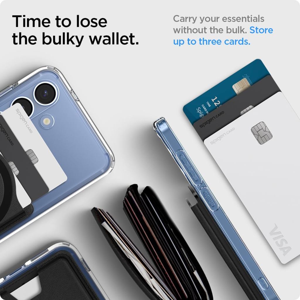 Spigen Valentinus 3 Cards Wallet (Mag Fit+) Galaxy S25/Ultra/Edge/Plus Z Fold 7 Pixel 10 Pro/XL iPhone 17/16/15/14/13/12