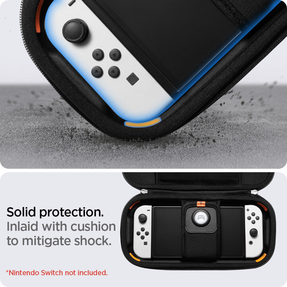 SPIGEN Rugged Armor Pro Pouch for Nintendo Switch / Switch OLED Protection Pads with Soft Cover Velcro Strap