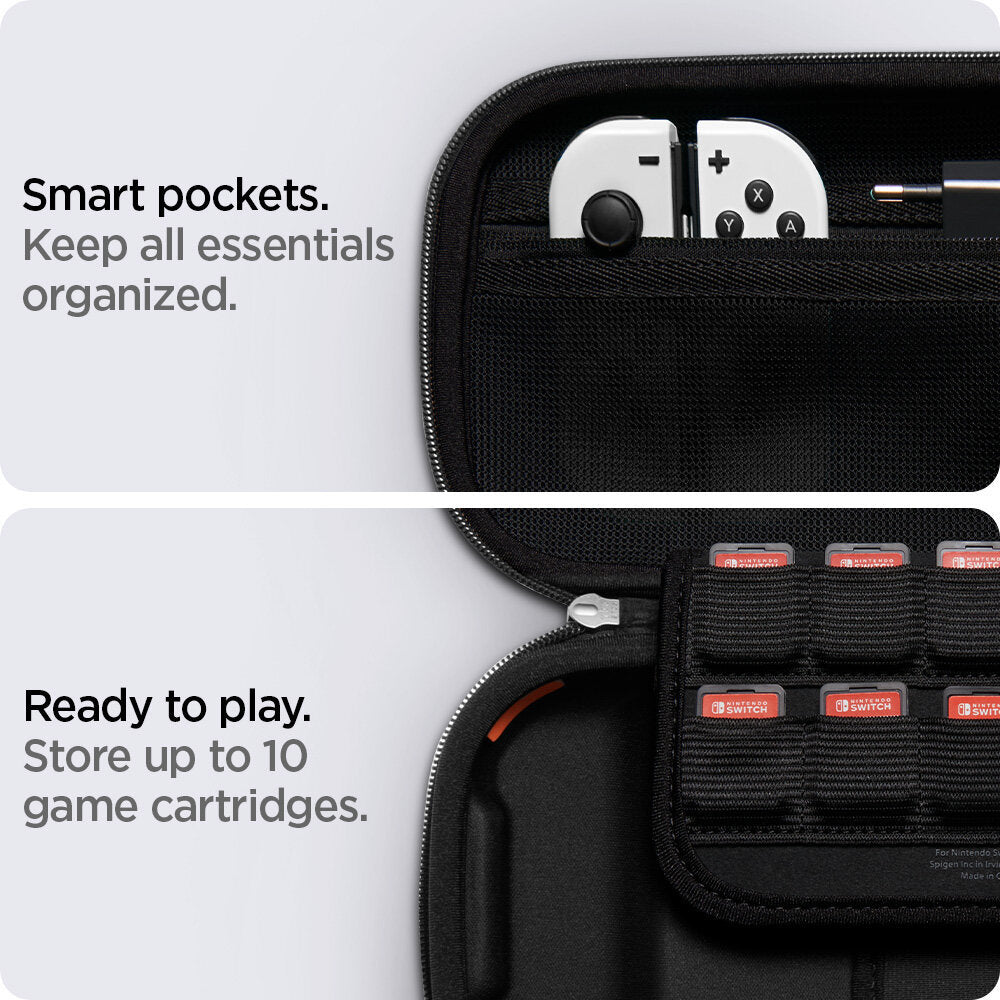 SPIGEN Rugged Armor Pro Pouch for Nintendo Switch / Switch OLED Protection Pads with Soft Cover Velcro Strap