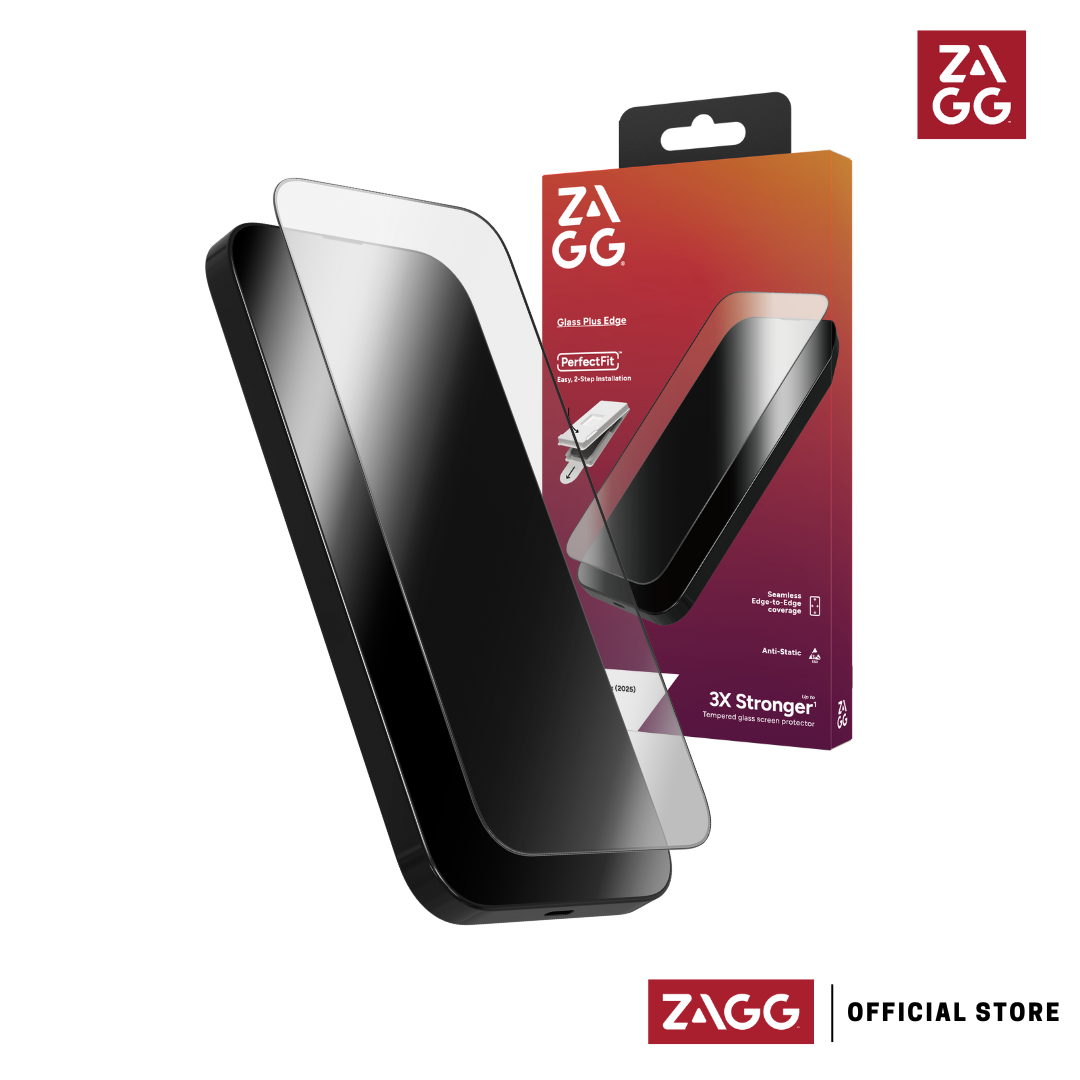 ZAGG Glass Plus Edge (Clear) Full-Screen Protector Coverage for iPhone 17 Series