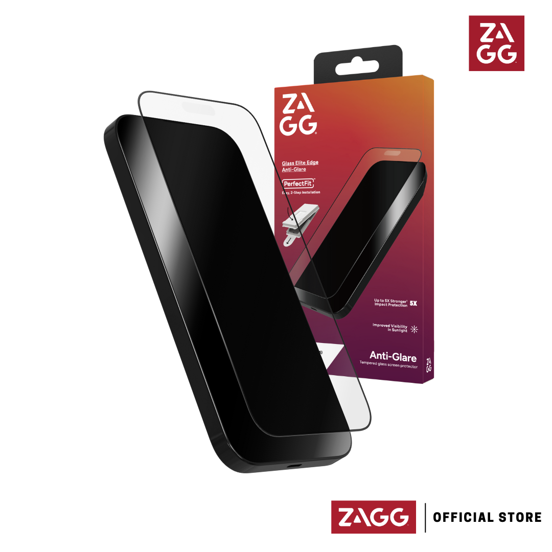 ZAGG Glass Plus Elite Edge Anti-Glare (Matte) Full-Screen Protector Coverage for iPhone 17 Series
