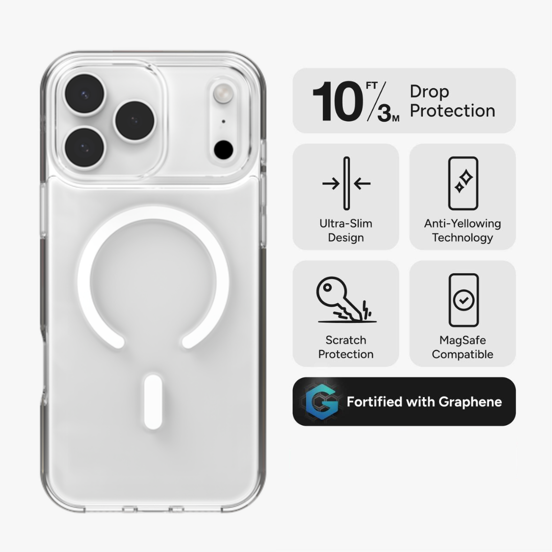 ZAGG Crystal Palace Lite Snap MagSafe Case for iPhone 17 Series - Clear
