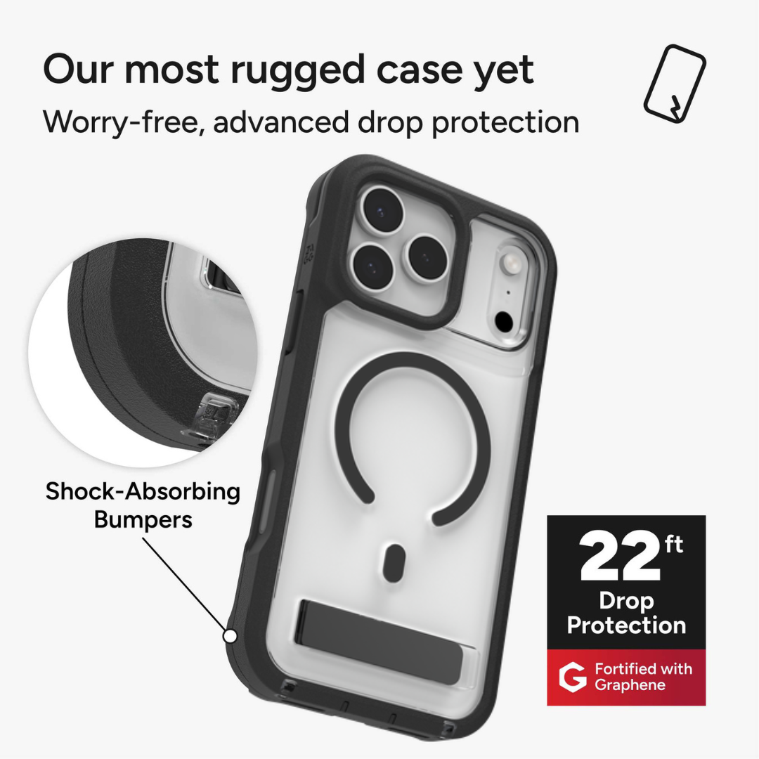 ZAGG Rainier Snap with Kickstand + Camera Control Button MagSafe Case for iPhone 17 Pro Max