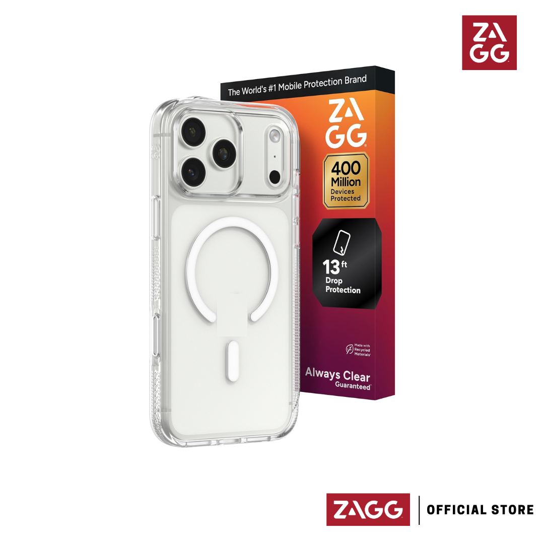 ZAGG Crystal Palace Snap + Camera Control Button MagSafe Case for iPhone 17 Series - Clear