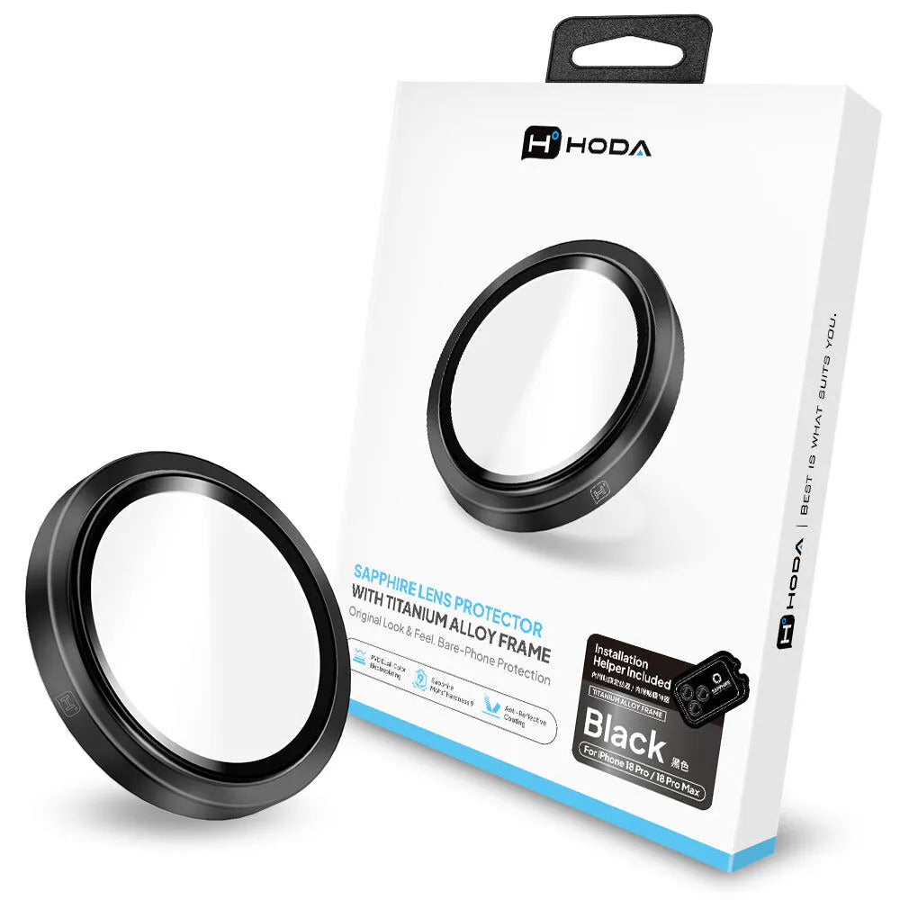 Hoda Sapphire Lens Protector With Helper for iPhone 18 Pro / iPhone 18 Pro Max (3 lenses/set)