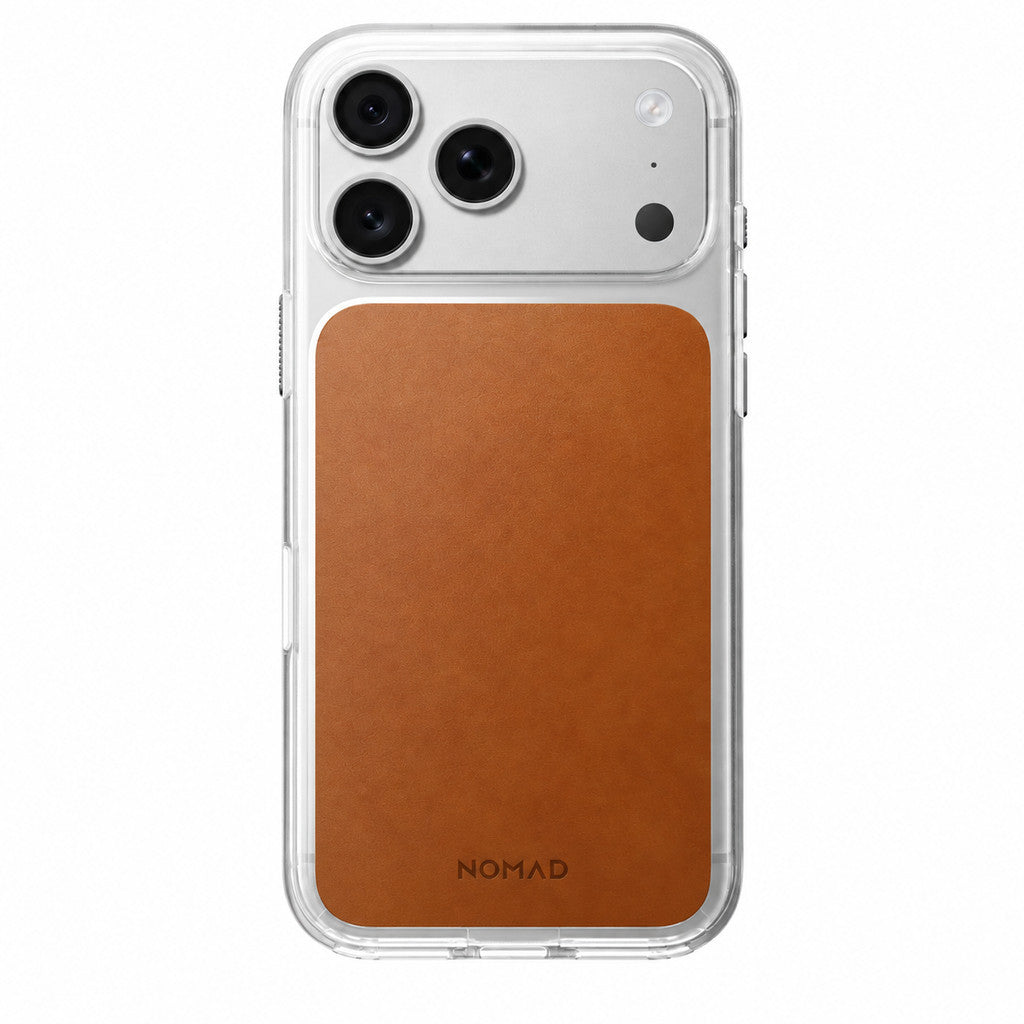 NOMAD Clear Leather Case with Horween Leather Magnetic Compatible for iPhone18 Series