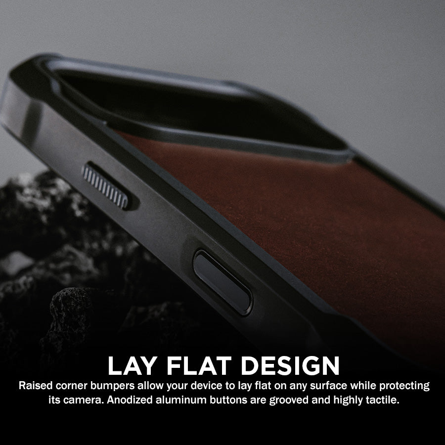 NOMAD Rugged Leather Phone Case compatible for iPhone 18 Pro / iPhone 18 Pro Max (Horween Leather and Magnetic)