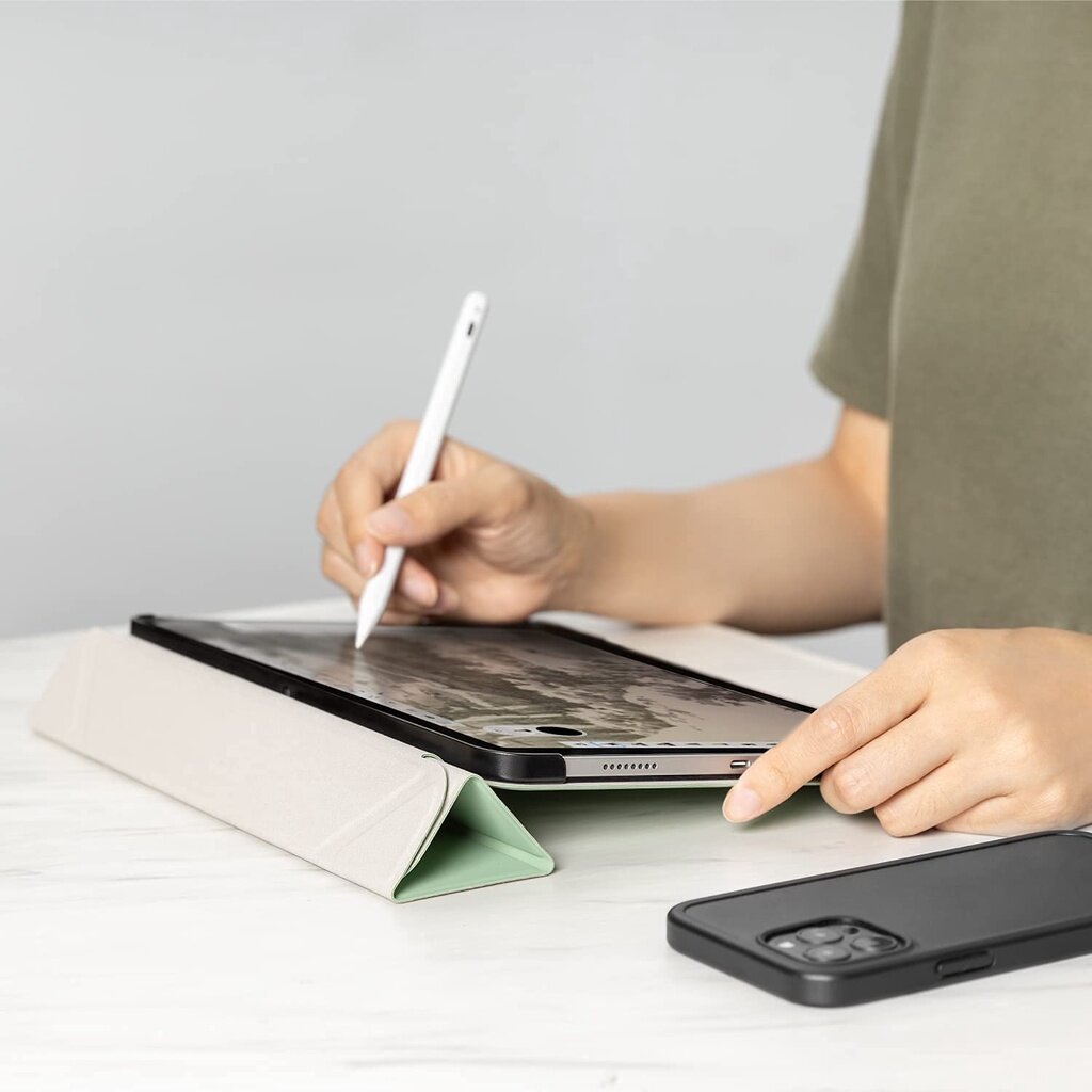 SwitchEasy Origami (Hitam) dengan Pemegang Pensel Sarung Folio Pelindung dengan Pendiri Lipat iPad Pro 11" & iPad Air 10.9" Sarung Sarung