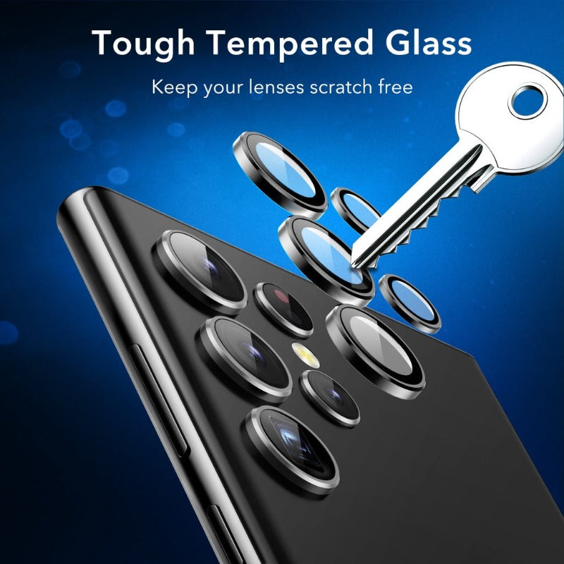 ESR Galaxy S22 Ultra Tempered-Glass Ring Bulatan Pelindung Lensa Kamera Penutup Pelindung (5 Keping)