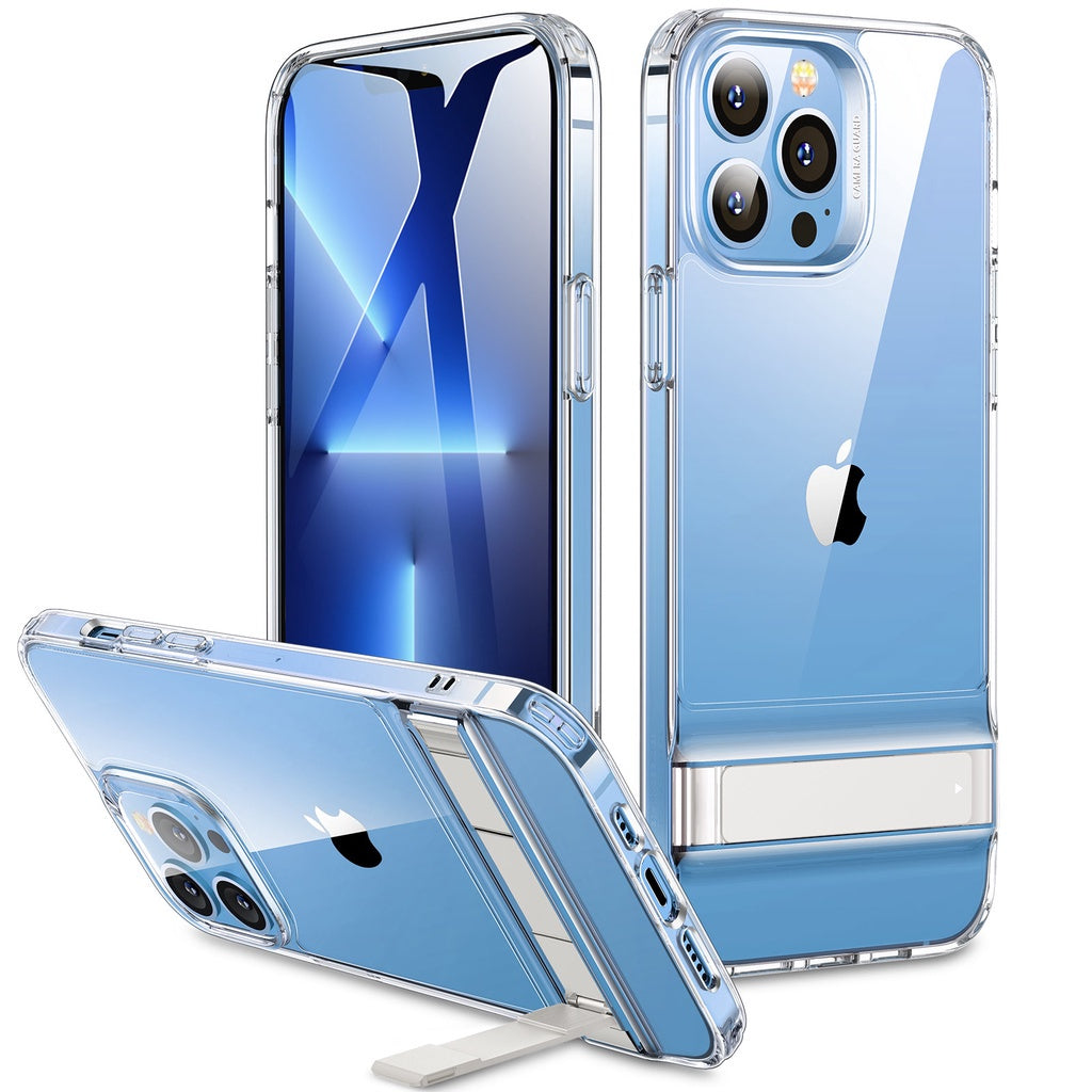 ESR Metal Kickstand iPhone 13 / 13 Pro Max Two-Way Stand Reinforced Drop Protection Flexible TPU Soft Back Case