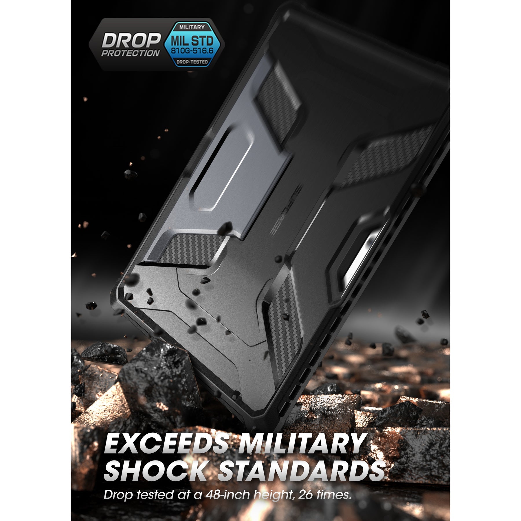SUPCASE Microsoft Surface Pro 8 Unicorn Beetle PRO Rugged Case-Black