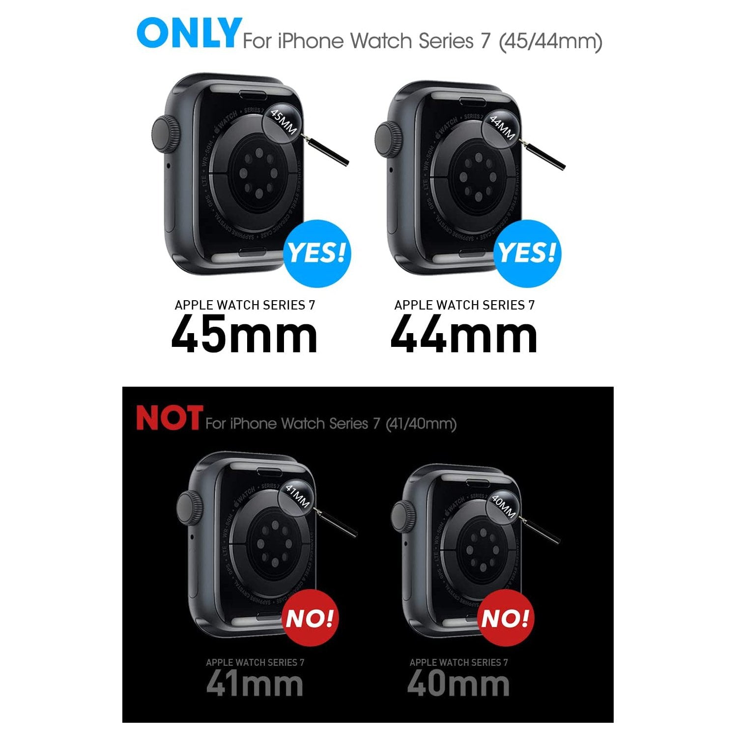 SUPCASE Apple Watch 7/6/5/4/SE UB Pro Wristband Case (44mm/45mm) - Black