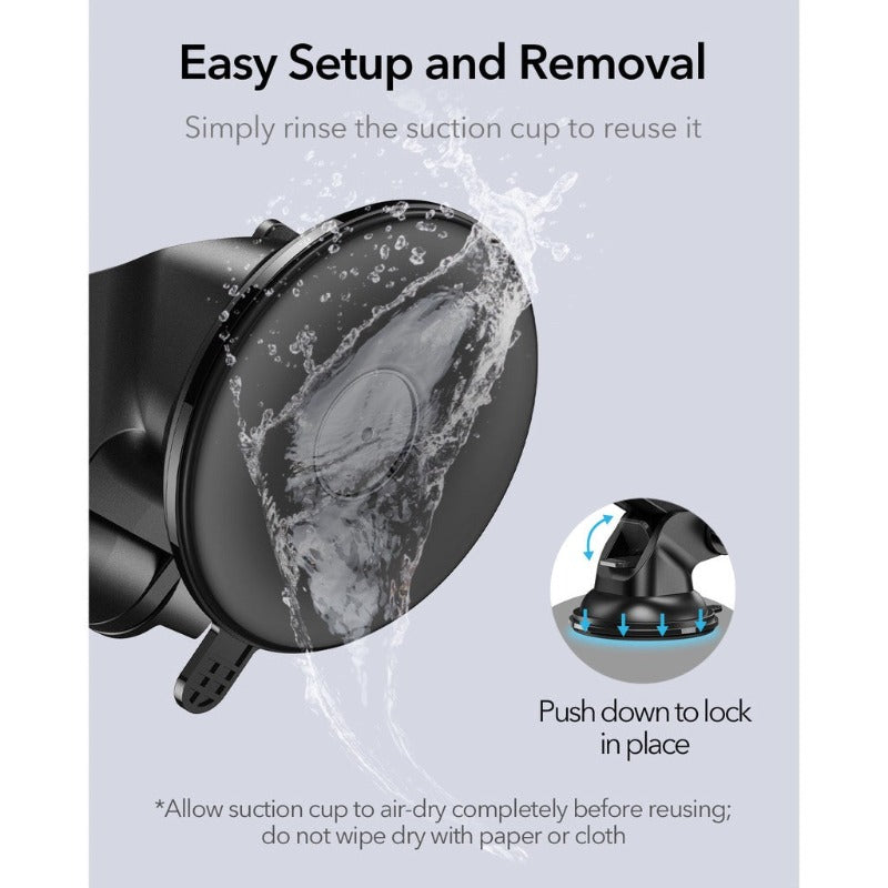 ESR HaloLock Magnetic Wireless Car Charger Mount untuk iPhone 12 Pro Max 15W Papan Pemuka Pengecas Kereta Magnet