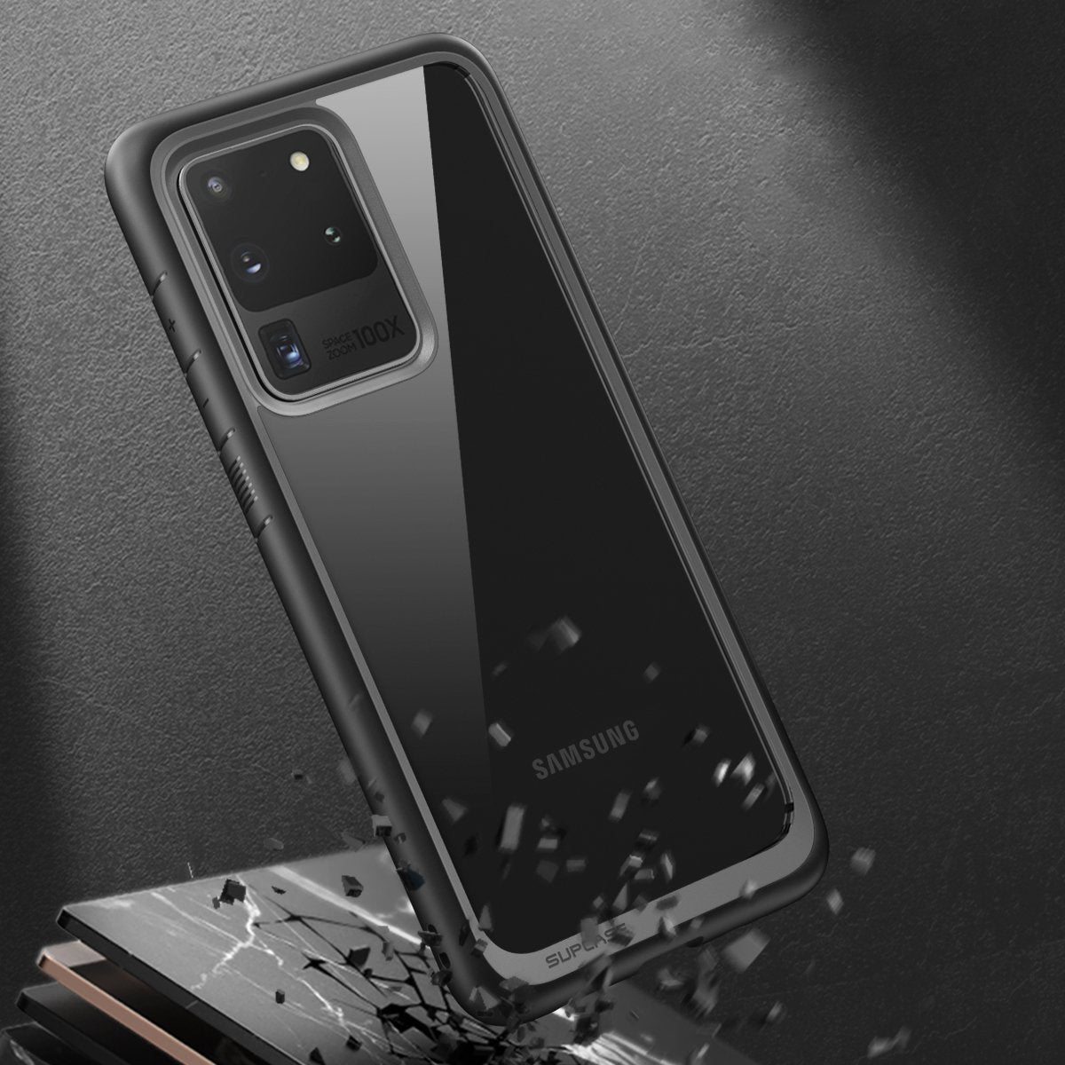 SUPCASE Galaxy S20 Ultra / Plus Unicorn Beetle Style Slim Clear Case-Black