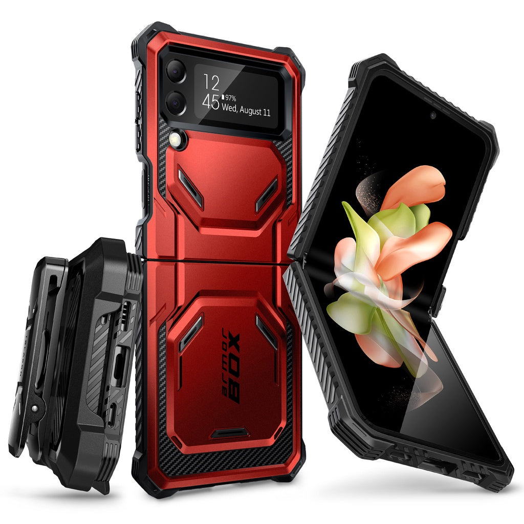 i-Blason Armorbox Series Case for Samsung Galaxy Z Flip 4 5G (2022) Full-Body Rugged Holster Case with Shock Reduction