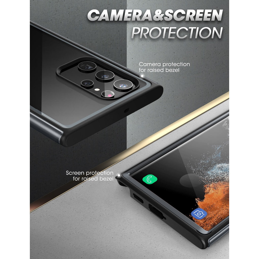 SUPCASE Galaxy S22 Ultra Case (2022) UB Edge Pro Slim Frame Sarung Belakang Jelas dengan Pelindung Skrin Terbina dalam