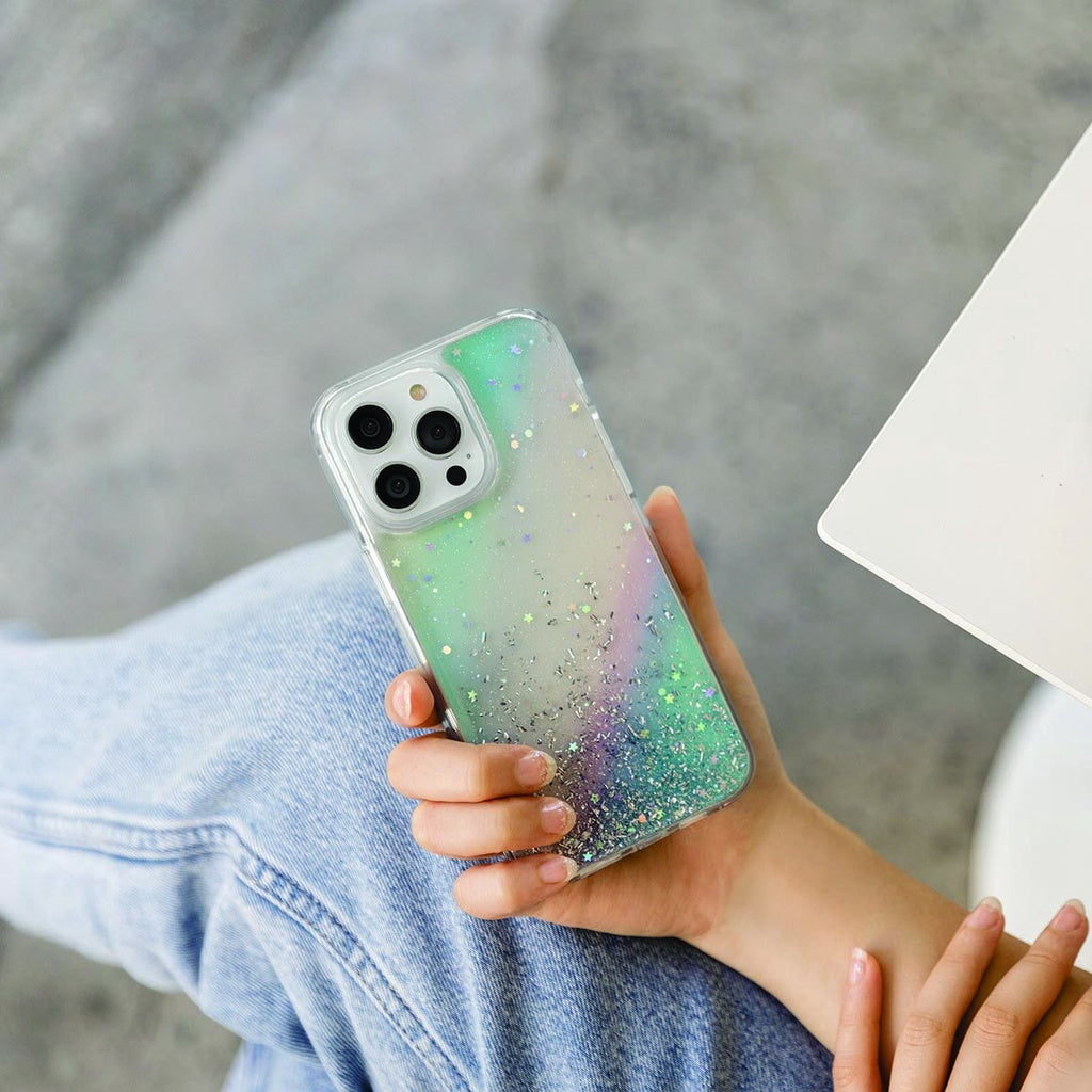 SwitchEasy Starfield 3D Glitter Resin Case Serasi untuk iPhone 14 / Plus / Pro Max Cover