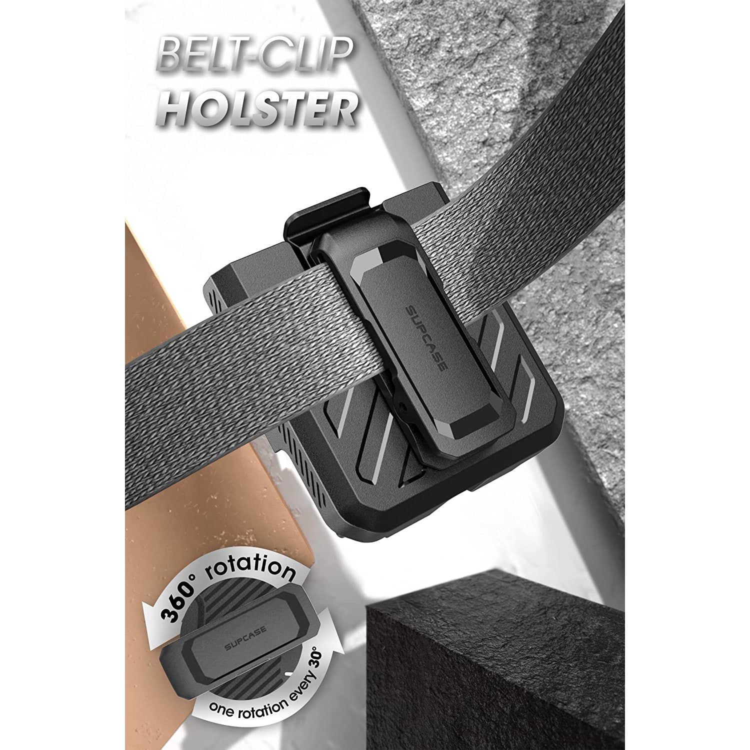 SUPCASE Galaxy Z Flip 3 Unicorn Beetle PRO Sarung Lasak dengan Klip Tali Pinggang-Hitam