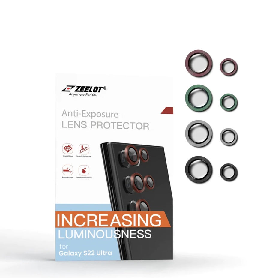 ZEELOT PIshield Titanium Alloy Lens Protector for Samsung Galaxy S22 Ultra