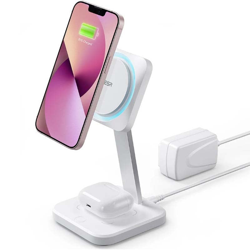 Pengecas Wayarles 2-dalam-1 ESR HaloLock dengan CryoBoost, Serasi dengan MagSafe, Pengecasan Pantas Penyejukan Telefon