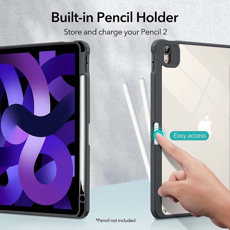 Sarung ESR Rebound Hybrid Pro Serasi dengan iPad Air 5 / 4, iPad Pro 11 (2021) Pemegang Pensel Apple Pencil 2