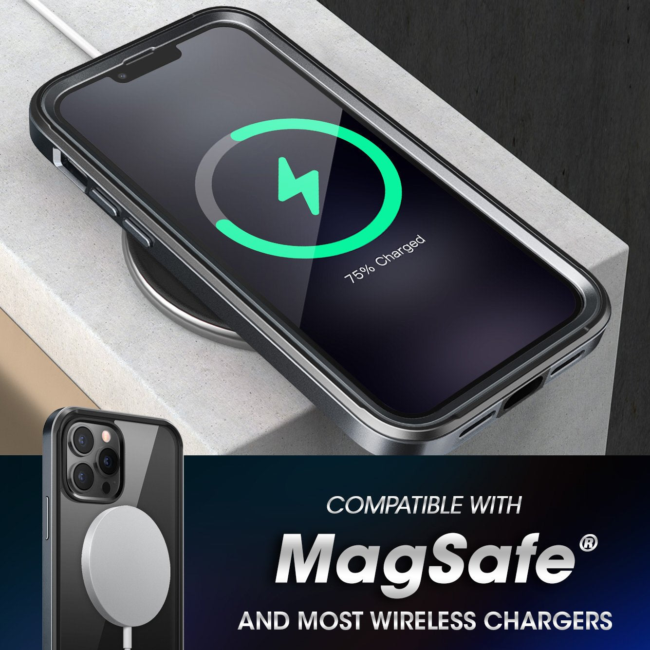 SUPCASE iPhone 13 / Pro / Pro Max Unicorn Beetle Edge Pro dengan Sarung Jelas Pelindung Skrin
